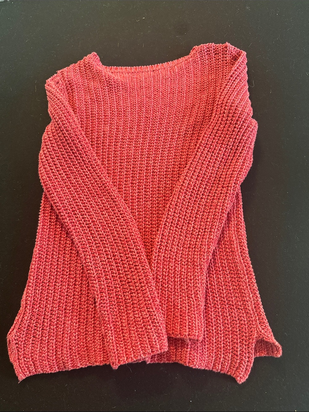 Ralph Lauren Scoop Neck Ribbed Knit Sweater - Coral Red - Picture 3 of 3
